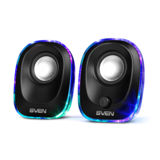 Акустическая система 2.0 SVEN 330 (black) 2*2,5W speaker, USB, подсветка корпус