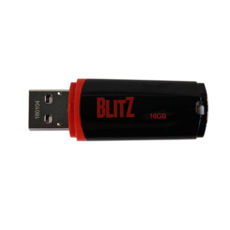 USB3.1 Flash Drive 16 Gb Patriot Blitz 40/10 Black and Red logo, plastic (PSF16GBLZ3BUSB)