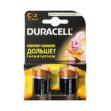 Батарейка R14 Duracell щелочная, LR14, 2шт в блистере