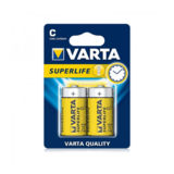 Батарейка R14 Varta SuperLife солевая, 2014, 2шт, блистер
