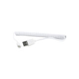 Кабель USB 2.0 Lightning - 1.5 м Cablexpert CC-LMAM-1.5M-W для iPhone 5/5s/6/IPAD4 спиральный, белый
