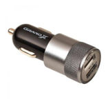 Автомобильное зарядное устр-во USB Grand-X CH-25BM, 2,1A, 12-24V, Black 2USB 5V/2.1A + DC cable USB/Micro USB,1m