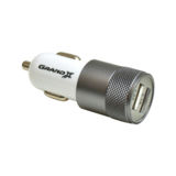 Автомобильное зарядное устр-во USB Grand-X CH-25WM, 2,1A, 12-24V, White 2USB 5V/2.1A + DC cable USB/Micro USB,1m