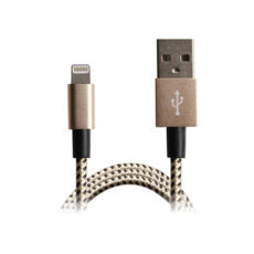  USB 2.0 Lightning - 1.0  Grand-X FL01 MFI, iPhone 5/5s YellowBlack/Gold, , .. BOX