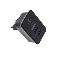  - USB 220 Belkin, 2 USB-, 5V - 2.1A,  (BLACK), (F8J053) +  micro USB