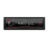 Автомагнитола Kenwood KMM-104RY (Красная подсветка USB Встроенный эквалайзер FM/УКВ радио приемник RCA выход Автопоиск/сканирование станций Режим приглушения звука (MUTE) Разъем ISO Мощность на канал 50 Вт)