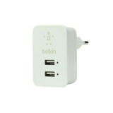 Зарядное устр-во USB 220В Belkin, 2 USB-порта, 5V - 2.1A, (White), (F8J053) + Кабель micro USB