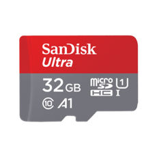   32 GB microSD SanDisk Ultra UHS-I A1 (98Mb/s, 653x)+ SD  (SDSQUAR-032G-GN6IA)