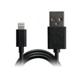 Кабель USB 2.0 Lightning - 1.0 м Grand-X PL01BS, 100% медь, 2.1А, для iPhone 5/5s/6/IPADBlack.
