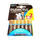 Батарейка R3 Duracell Turbo Max, AAA; 6 шт.