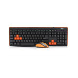 Комплект HQ-Tech KM-32RF Orange, 2.4G, (радио, клавиатура+оптическая мышь) Поврежденная Упаковка!!!