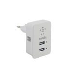 Зарядное устр-во USB 220В Belkin, 2 USB-порта, 5V - 2.1A, (White), (F8J053)