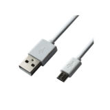 Кабель USB 2.0 Micro - 1.0 м Grand-X PM01WS 2,1A, медь, White. пакет