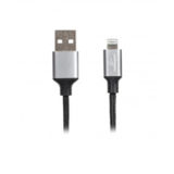 Кабель USB 2.0 Lightning - 1.0 м Cablexpert CCPB-L-USB-09BK, для iPhone5, премиум, 2.4А, черный, оплетка, блистер
