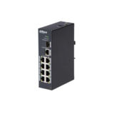 Коммутатор Dahua DH-PFS3110-8P-96 (PoE-свич стандарта 10/100BaseTX / Количество портов: 8 порта РоЕ 100 Мбит + 1 Uplink 1 Гбит + 1 SFP / Стандарт питания POE: IEEE802.3af/at 30 Вт на каждый PoE порт / Общая максимальная мощность: 93 Вт ( 53В / 1,75А ) внешний адаптер / Расстояние питания PoE: до 100м )