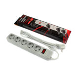 Мережевий фільтр 1,8 м FrimeCom (FC-B4005W) 5 розеток, Сірий