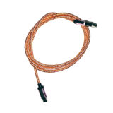 Кабель USB 2.0 Micro - 1.0 м 5V/2.1А premium, алюминиевые коннектора, оплетка Pink+Gold