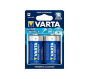 Батарейка R20 Varta Energy, щелочная, LR20, 4120, 2шт, блистер