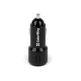 Автомобильное зарядное Colorway 2USB 2.4A черное (CW-CHA007-BK)