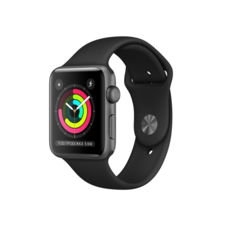  Apple Watch 38mm Space Gray Aluminum Case with Black Sport Band S3 (MTF02)