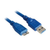 Кабель USB 3.0 Micro - 1.5 м CableHQ AM-Micro B, синий (для винтов)