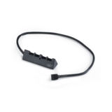 Разветвитель питания FAN HUB для подключения четырех 12V 3/4-pin вентиляторов к материнской Deepcool (измерения скорости вращения кулеров и автоматического управления вентиляторами)