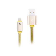 USB 2.0 Lightning - 2.0  Hoco Metal Jelly Knitted Lightning 2M UPL12 gold