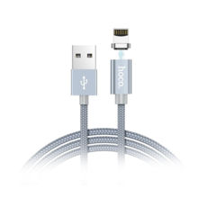 USB 2.0 Lightning - 1.0  Hoco U40A magnetic adsorption charged lightning metal gray