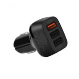 Автомобильное зарядное Hoco Z15A QC3.0 (2USB+1 Type-C 4.8A) black
