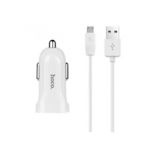 Автомобильное зарядное Hoco Z2A c Micro USB (2USB, 2.4А) white