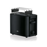 Тостер Braun HT 3010 BK, 1000Вт, функции: повторного подогрева, разморозки, одностороннего тоста и отмены, подставка для подогрева, черный