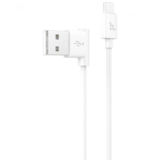 Кабель USB 2.0 Micro - 1.2 м Hoco L Shape Round 2.1A UPM10 MicroUSB white