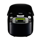Мультиварка Tefal RK 8158 32, 750Вт, 5л, дисплей, сферическая чаша, 43 программы, жарка, йогурт, выпечка, функции: отсрочка старта, поддержка температуры, мультиповар, технология Fuzzy Logic, 3D нагрев, черный