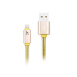 Кабель USB 2.0 Lightning - 2 м Hoco Metal Jelly Knitted Lightning 2M UPL12 gold