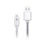 Кабель USB 2.0 Lightning - 2.0 м Hoco Metal Jelly Knitted Lightning UPL12 silver