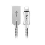 Кабель USB 2.0 Lightning - 1.0 м Hoco U10 Zinc Alloy knitted Lightning black