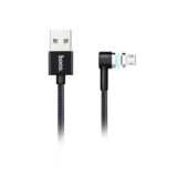 Кабель USB 2.0 Micro - 1 м Hoco U20 L shape magnetic adsorption MicroUSB black