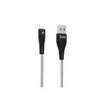 Кабель USB 2.0 Lightning - 1.2 м Hoco U32 Unswerving steel braided Lightning grey