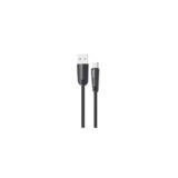 Кабель USB 2.0 Micro - 1.2 м Hoco U35 Space shuttle smart power off MicroUSB black