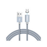 Кабель USB 2.0 Micro - 1 м Hoco U40A magnetic adsorption charged MicroUSB metal gray
