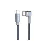 Кабель USB 2.0 Type-C - 1.8 м Hoco U40C angled magnetic charged 87W 4A Type-C metal gray