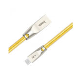 Кабель USB 2.0 Micro - 2.0 м Hoco U9 Zinc Alloy Jelly knitted MicroUSB gold