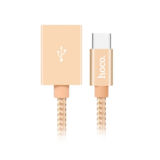 Переходник Hoco UA3 Type-C USB Patch Cord gold