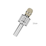 Портативная колонка Hoco BK3 c микрофоном Караоке silver