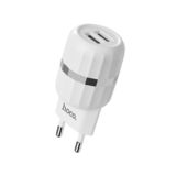 Зарядний пристрій USB 220В Hoco C41A Wisdom c Lightning EU (2USB 2.4A) white