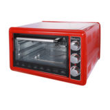 Электродуховка Saturn ST-EC1076 / RED / 1200W / 36L / Регулируемый термостат до 320С / Таймер до 90 минут / Нагревательный элемент из нержавеющей стали / Регулировка высоты противня / Алюминиевая ручка / Индикатор питания