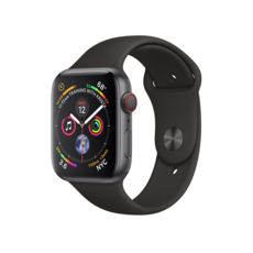  Apple Watch Series 4 GPS + Cellular 44mm Space Gray Aluminum Case with Black Sport Band (MTUW2)