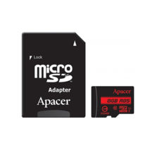   8 Gb microSDHC Apacer class 10 UHS-1 (R85 MB/s) (AP8GMCSH10U5-R)