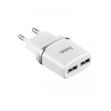 Зарядное устр-во Hoco C12 с Micro USB (2USB + кабель, 2.4А) white
