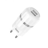 Зарядное устр-во USB Hoco C41A Wisdom c Micro USB EU (2USB + кабель, 2.4A) white